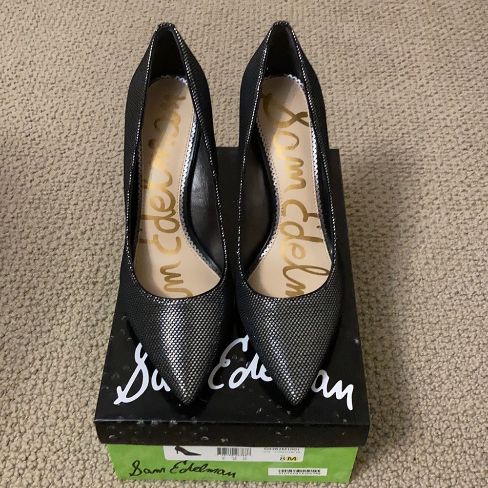 PRICE DROP!! BRAND NEW Sam Edelman Black Metallic High Heels